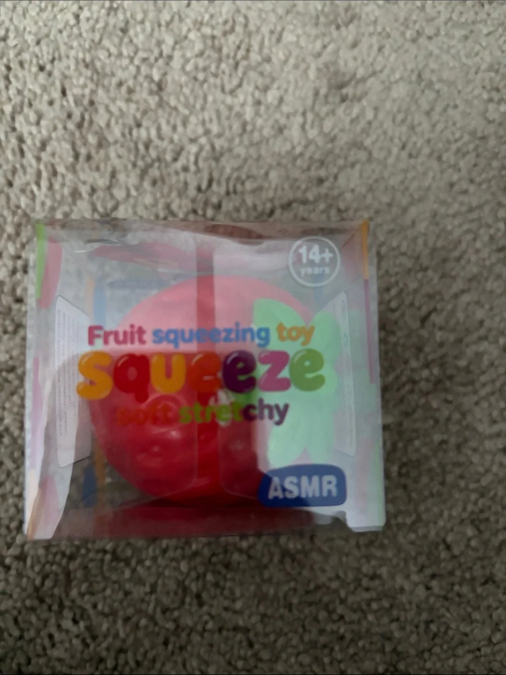 Squeeze Soft Stretchy ASMR Fruit Stress Ball - strawberry